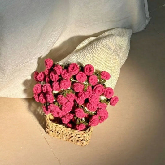 Plaid’amour — Roses fuchsia