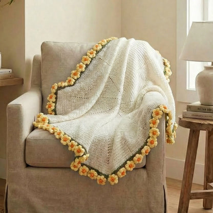 Plaid’amour — Marguerites jaunes